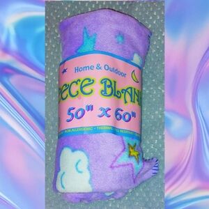 Idea Nuova brand Lavender & Multicolors Celestial Print 50" x 60" Fleece Blanket